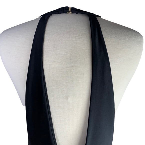 LA Hearts Black One Piece Swimsuit with Mesh Side Panels Size Large - Picture 5 of 8